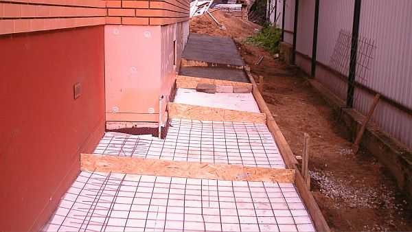 La largeur de la zone aveugle de la maison est d'au moins 60 cm sur des sols normaux et d'au moins 100 cm en cas d'affaissement