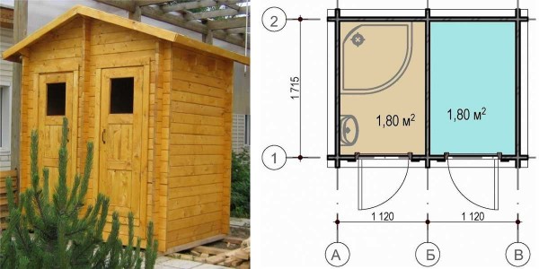 Option de toilettes combinées pour donner une douche