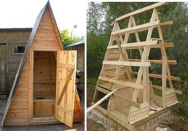 Il est facile de construire des toilettes triangulaires dans le pays.