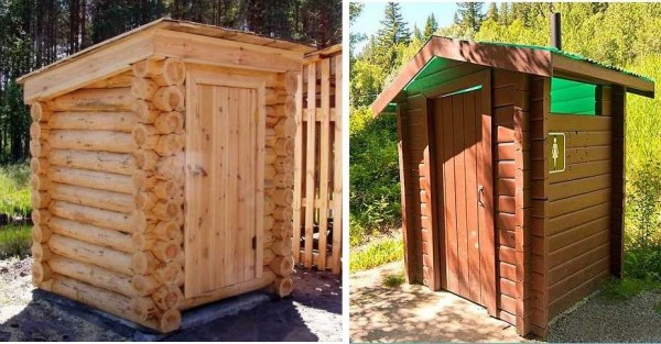 Même les toilettes en rondins les plus simples ont l'air presque exotiques. De plus, il peut être utilisé en version hiver.