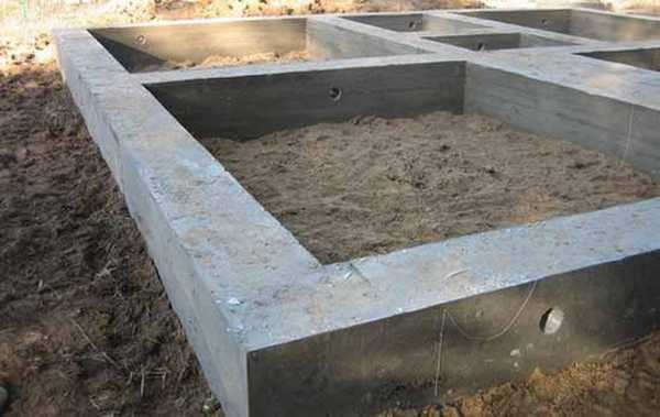 La qualité du béton pour la fondation en bande d'une maison privée dépend du sol et du type de matériau de construction