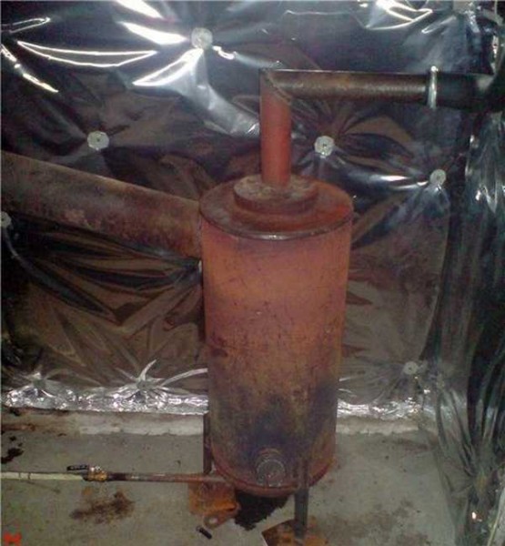 Un exemple de poêle fait maison à partir d'une pipe