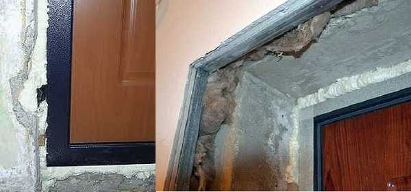 Cette image reste après l'installation de la porte.