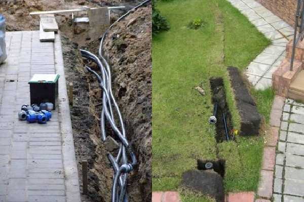 L'une des étapes de la création d'un système d'irrigation automatique à faire soi-même est le travail du sol et la pose des tuyaux principaux