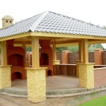 Gazebo en brique avec barbecue (barbecue)