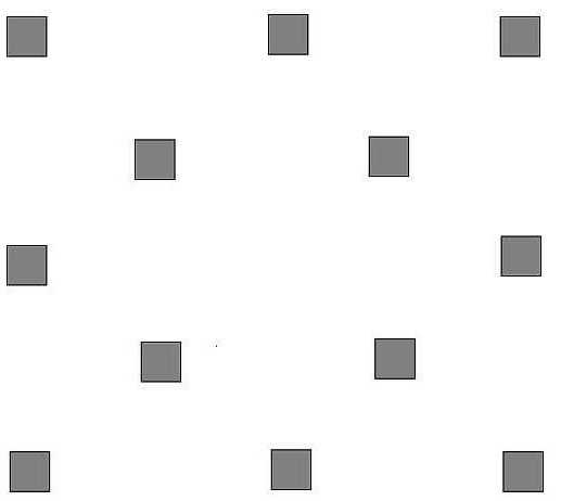 La disposition des poteaux sous le gazebo 3 par 3 mètres
