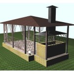 Gazebo balai avec barbecue