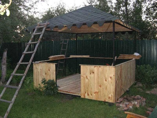 Gazebo fait maison à partir d'un tuyau carré profil