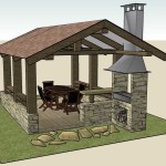 Projet avec un barbecue attaché sur le côté. Vous voyez rarement cet arrangement.