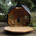 Gazebo original en bois octaédrique