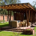 Gazebo en bois dans un style moderne