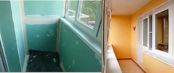 Une autre option pour recouvrir le balcon est avec des plaques de plâtre