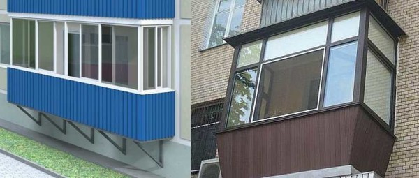 Il est peu coûteux de recouvrir le balcon extérieur avec un revêtement métallique ou une tôle profilée