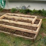 Pyramide de parterres de fleurs à plusieurs niveaux en planches