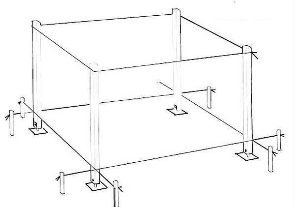 Aménagement du site et installation des piliers
