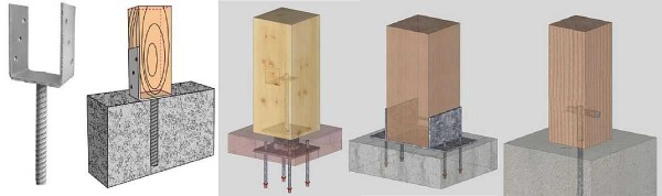 Moyens de fixation des poteaux (racks)