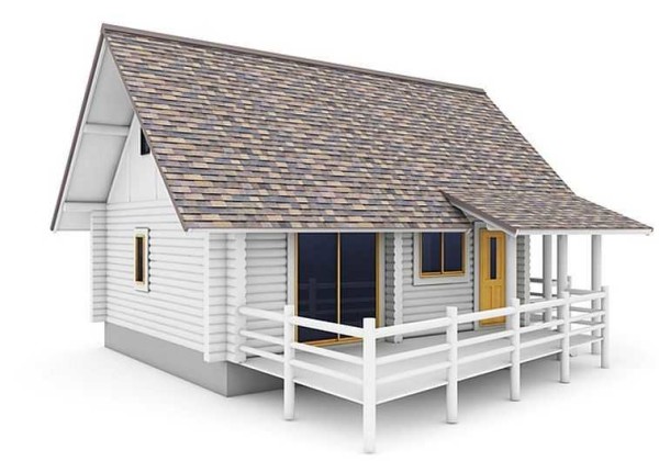 Dans ce projet, la maison se dresse sur une fondation en bande, une véranda pour la réduction des coûts sur une pile