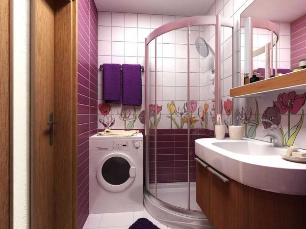 Parfois, il est même possible de mettre une machine à laver dans une petite salle de bain.