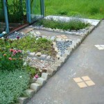Un ruban de béton simple peut être décoré à votre goût