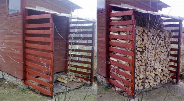Abri à bois simple pour chalets d'été