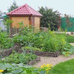 Clôture de jardin en osier