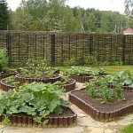 Les lits décoratifs sont clôturés avec une clôture en plastique pour les parterres de fleurs