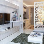 Le tissage ajouré est une solution élégante pour la décoration intérieure féminine d'un studio