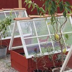 Deux cadres constitués par une maison: les plantes sont couvertes de courants d'air et les côtés peuvent être recouverts de papier d'aluminium