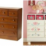 Commode décorée de motifs floraux