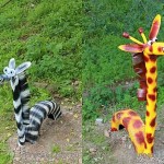Le zèbre et la girafe sont fabriqués selon un principe similaire - la différence de longueur et de couleur du cou