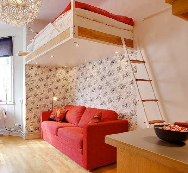Un moyen de gagner de la place dans un appartement d'une pièce pour les jeunes