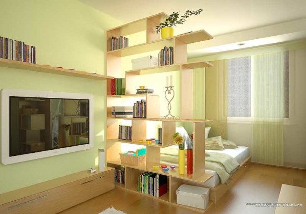 Nous décorons la zone de loisirs avec un support ou une armoire
