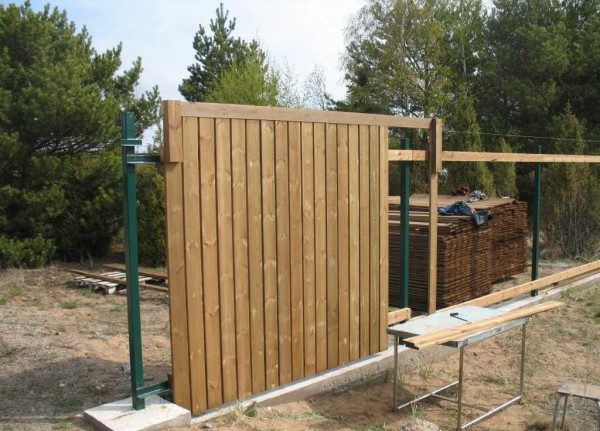 Début de l'installation des piquets