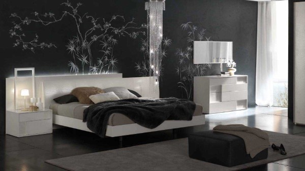 Murs dans les chambres de style moderne, simples ou graphiques