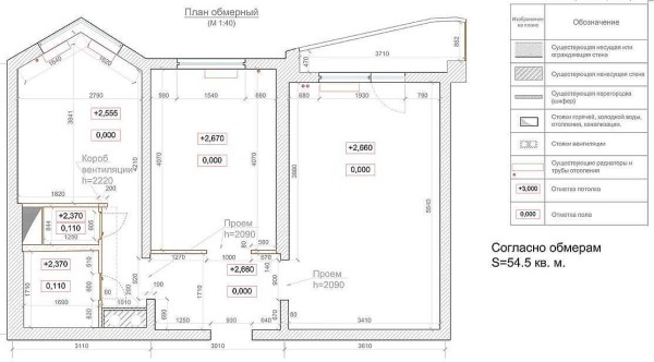 Panneau initial d'un appartement de deux pièces dans une maison de la série P-44