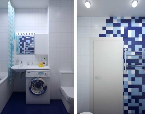 Photo du design de la salle de bain combinée