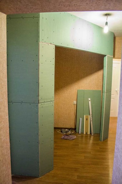 Cloison en placoplâtre pour dressing