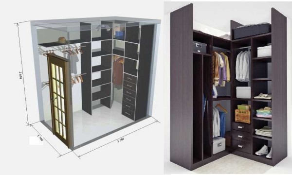 Les plus petits vestiaires mesurent 1,5 sur 2,5 m et 2 sur 2 m.
