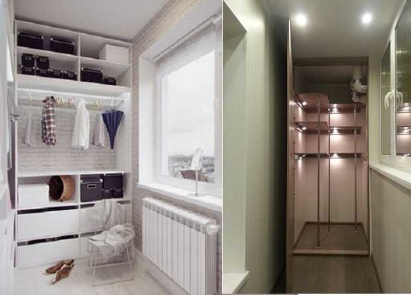 Dressing au bout du balcon ou loggia