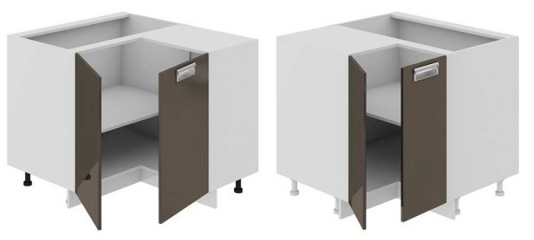 Une des options pour une armoire d'angle dans la cuisine