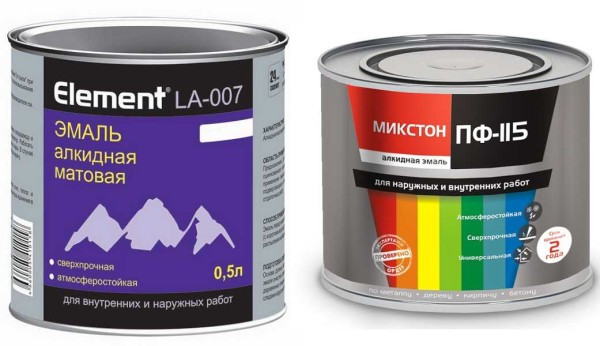 Exemples de peintures alkyde
