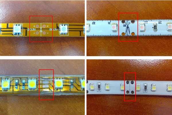 couper la bande LED avec des ciseaux strictement selon le marquage