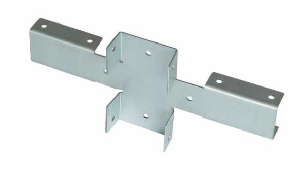 X-bracket pour une clôture en tôle profilée sans soudure