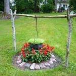 Parterre de feu dans le jardin de fleurs