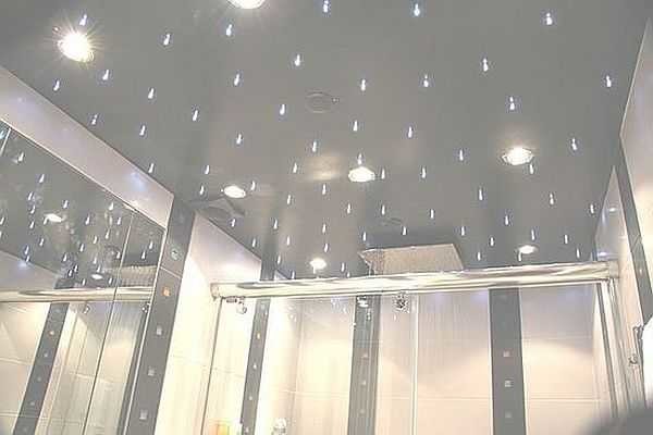 Projecteurs sur un plafond brillant