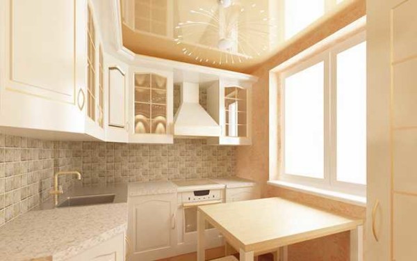 Conception de plafond dans une petite cuisine