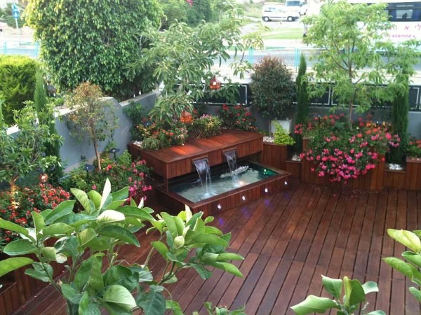 Fontaine sur le balcon