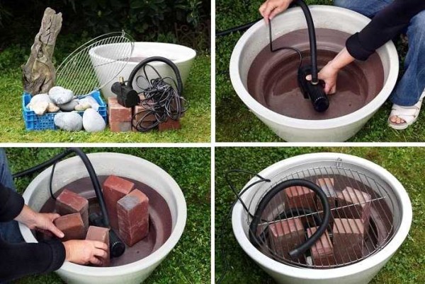 Faire une petite fontaine de nos propres mains