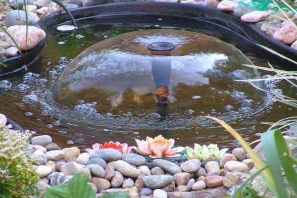 Fontaine de jardin en bol en plastique