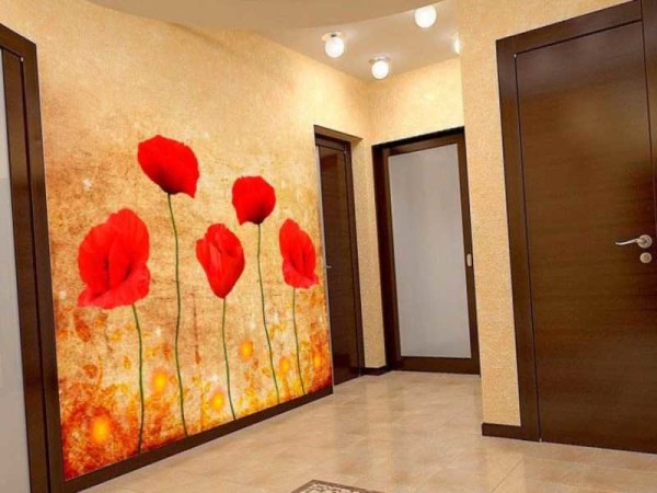 Coquelicots sur le mur - joyeux